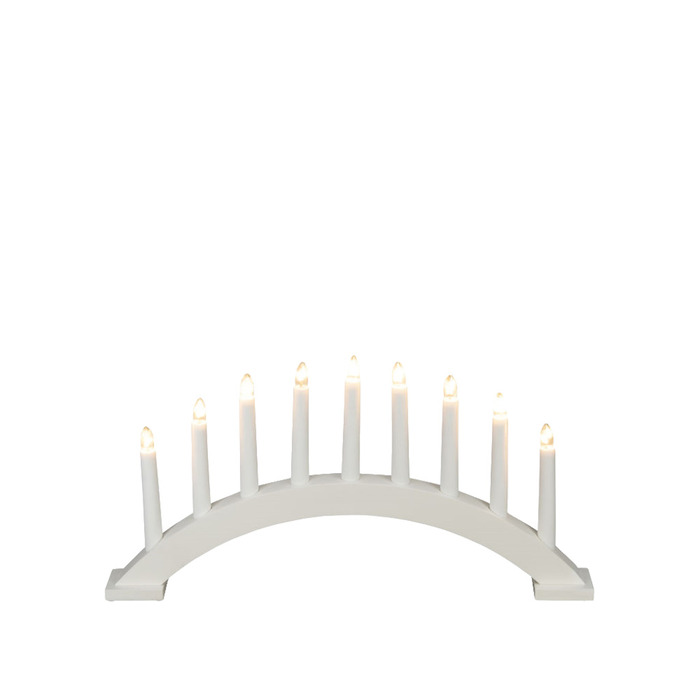 Adventsljusstake 9-armad Vit Konstsmide